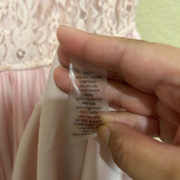 Delia's Lace Crochet Floral Dress Womens Small Pink Accordian Skirt Fairycore - Picture 8 of 8